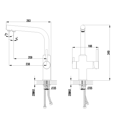 Смеситель для кухни LM3060 с подключением к фильтру с питьевой водой LEMARK COMFORT