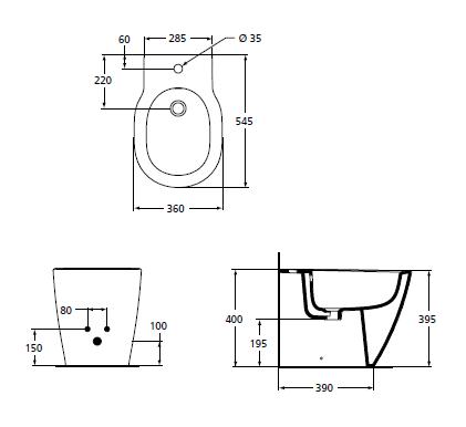 Биде напольное Ideal Standard Connect E799501