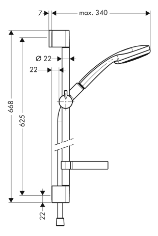 Душевой гарнитур Croma 100 Vario/Unica’C Shower Set