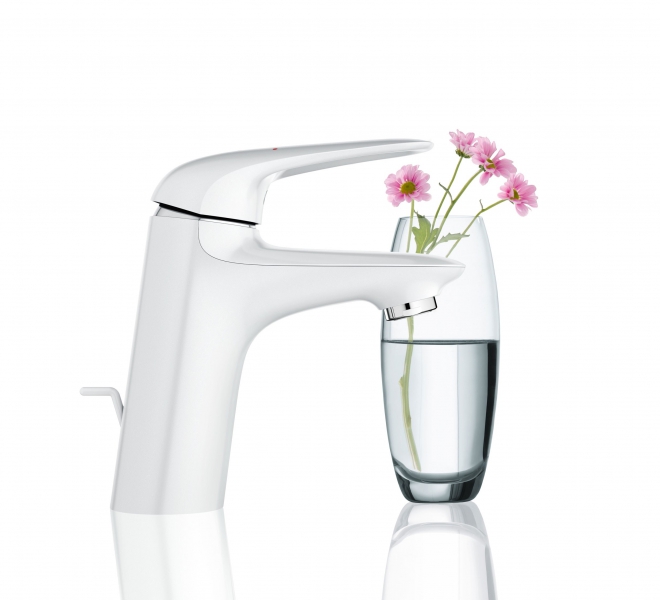 Смеситель для раковины GROHE Eurostyle с донным клапаном, белая луна (23707LS3)