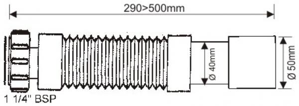 Гофр 1 1/4"-40/50 0,29-0,5 м MRMF105S