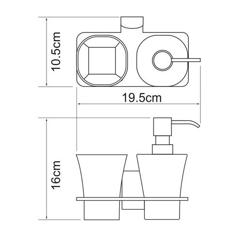 Wasserkraft К-5089 Держатель стакана и дозатора