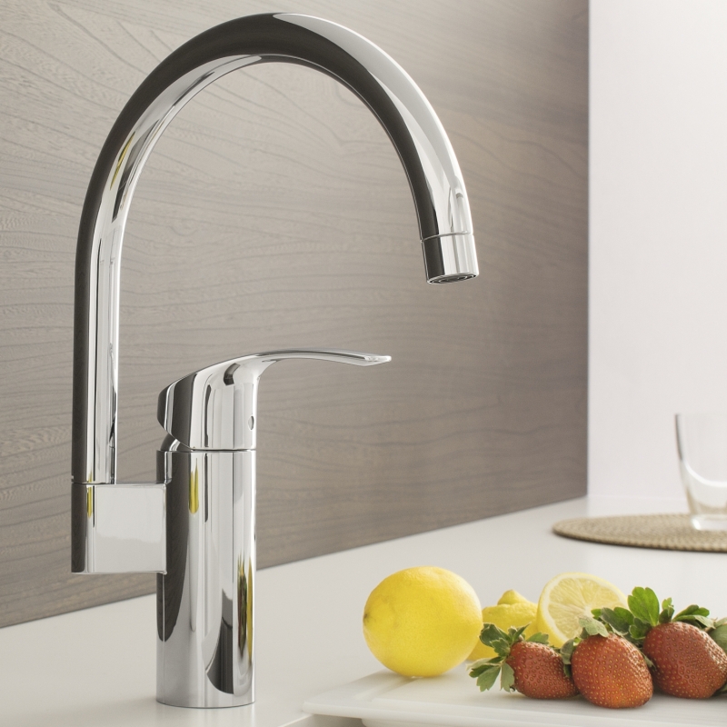 Смеситель для кухни GROHE Eurosmart new с высоким изливом, хром (33202002)