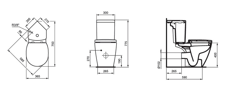 Ideal Standard Connect Space E119501 угловой