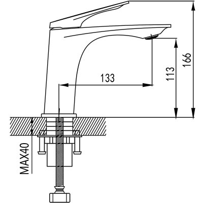 Смеситель для раковины SHEVANIK S9101 (хром)