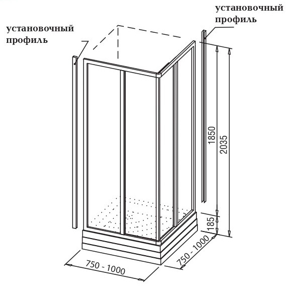 Душевой уголок Ravak Supernova SRV2-90 S арт. 14V70102ZG белый/грапе