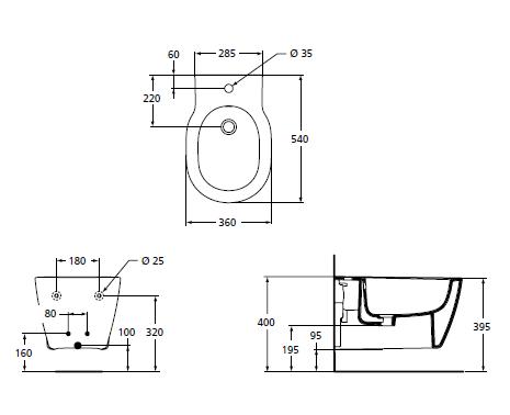 Биде подвесное Ideal Standard Connect E799701