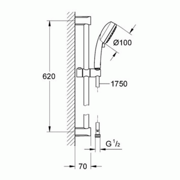 Душевой гарнитур Grohe New Tempesta Cosmopolitan 27578001