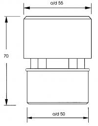 Вентиляционный клапан для канализации выход на 50мм
