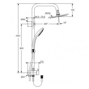 Душевая система Ideal Standard Ideal Duo A5691 AA