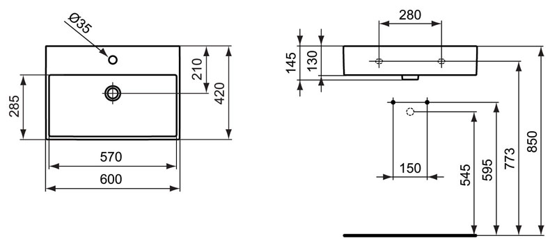 Раковина Ideal Standard Strada K077801 (60 см)