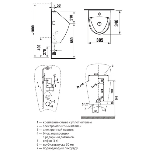 Писсуар Jika Golem Sensor Antivandal 4307.0.000.483.1