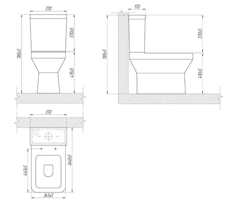 Напольный унитаз SmartSant Афалина, крышка микролифт, белый, VT1502W