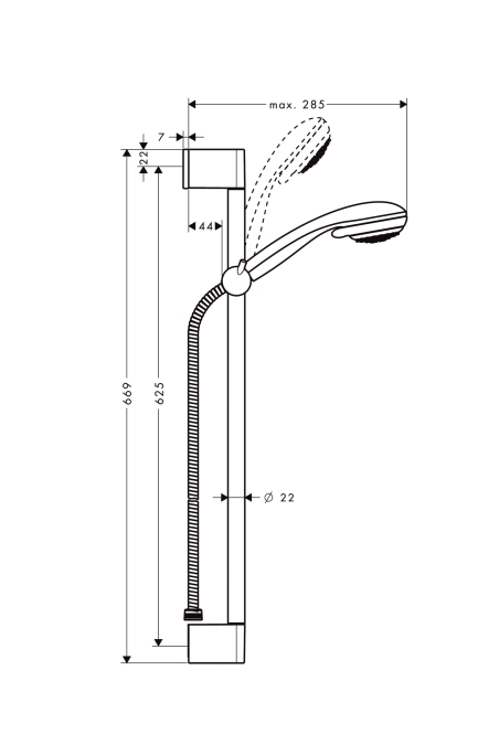 Душевой гарнитур Crometta 85 Vario/Unica Crometta