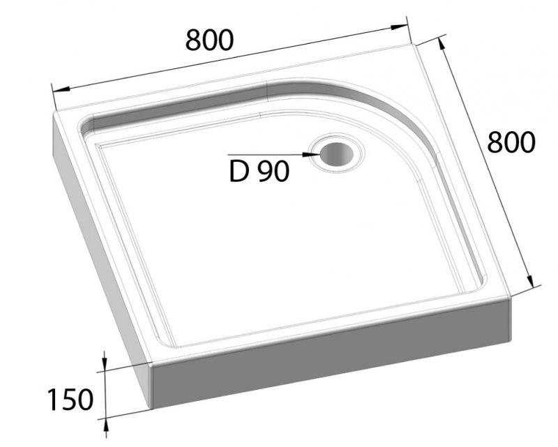 АКРИЛОВЫЙ ПОДДОН BELBAGNO TRAY-BB-A