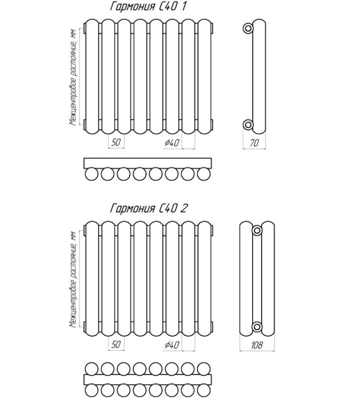 РАДИАТОРЫ ГАРМОНИЯ С40 2