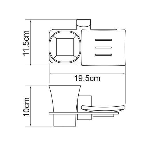 Wasserkraft К-5026 Держатель стакана и мыльницы