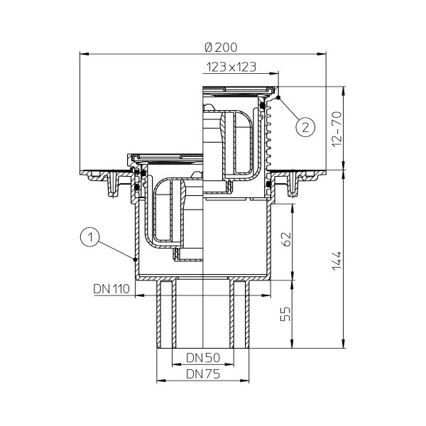 Трап с сухим сифоном HL 310Npr (Австрия)